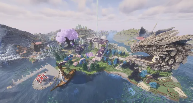 Lo spawn dell'Avamposto Umbra visto dall'alto